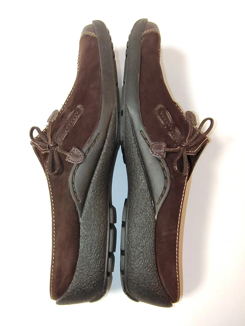 Naturalizer Women's Brown Suede Leather Driving Slip-On Mules Comfort Loafers 7